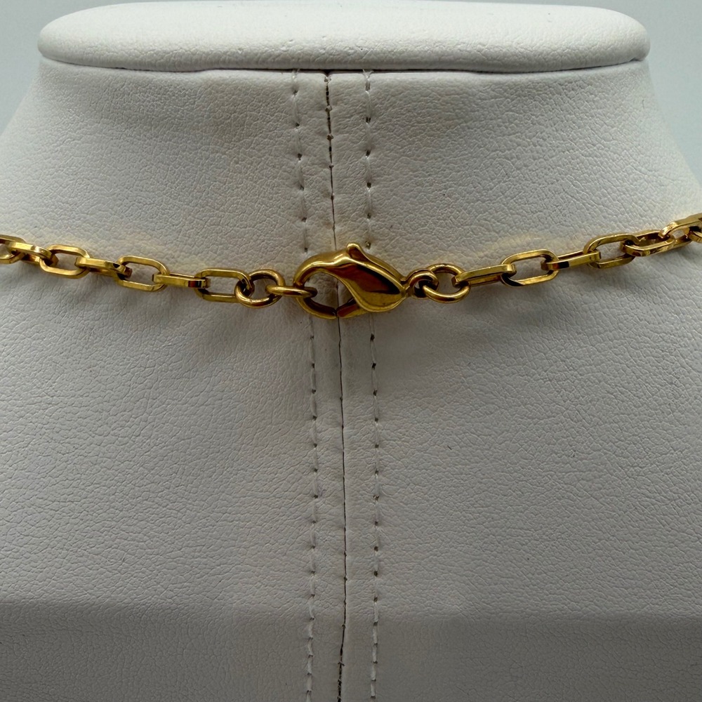 Vintage Monet Gold Tone Ball Pendant Necklace Signed Minimalist‎ - Picture 6 of 8